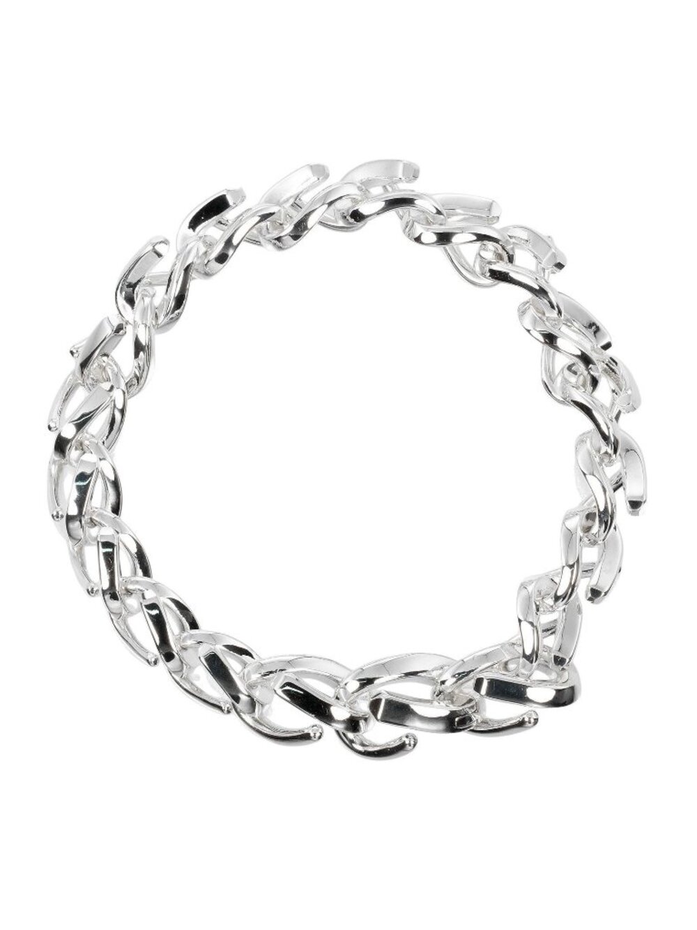 Tiffany & Co Forge Midi Amlink High Polish 17 cm 925 Sterling Silver Bracelet